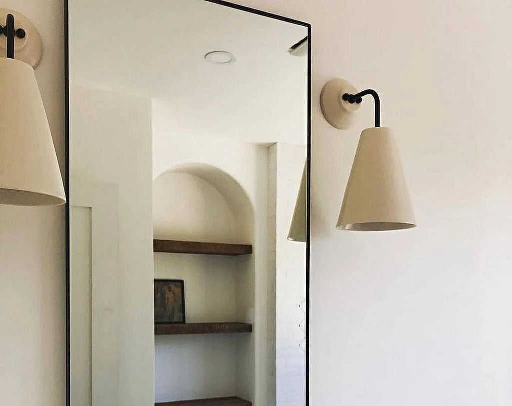 Rustic White Bathroom Wall Sconce