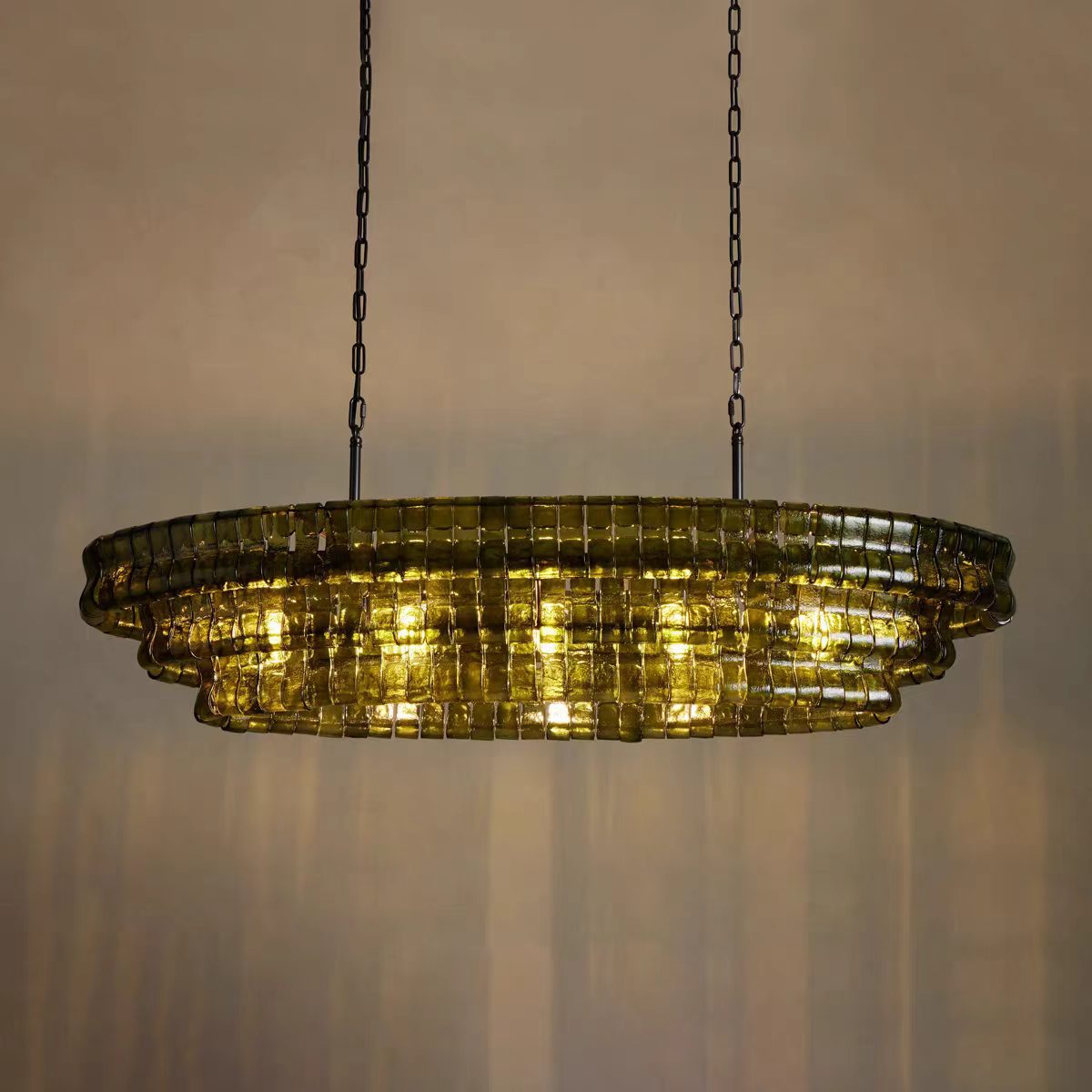 Juliet Multi-Tier Oval Crystal Chandelier