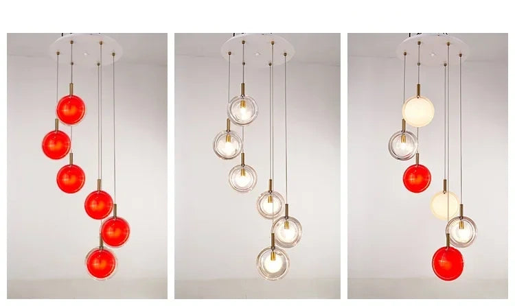 Nordic Acrylic Staircase Cluster Pendant Light
