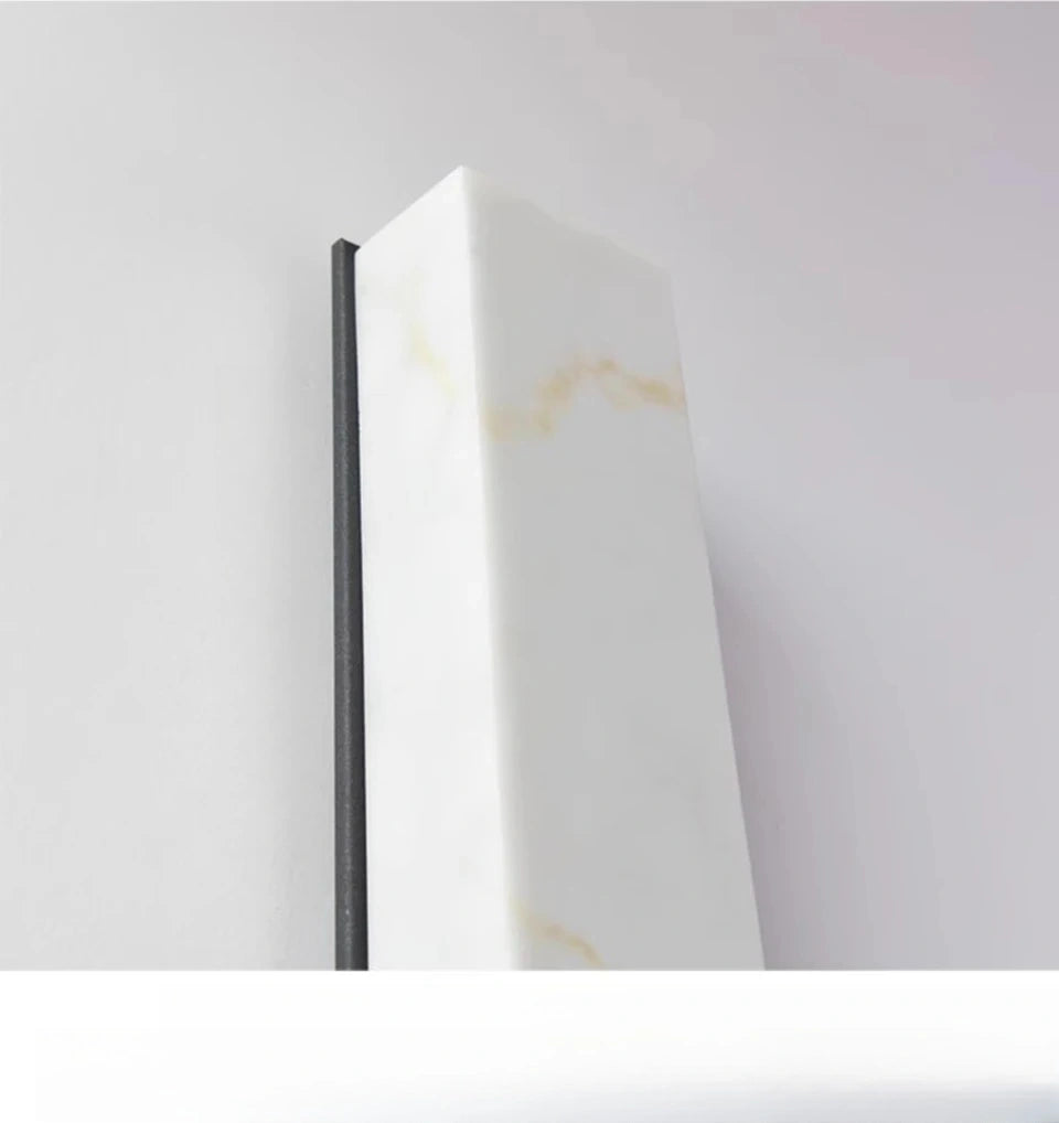 Outdoor Minimalist Alabaster LED Wall Sconce, Waterproof