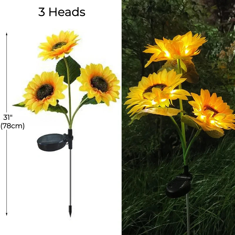 Sunflower Solar LED Flower Light