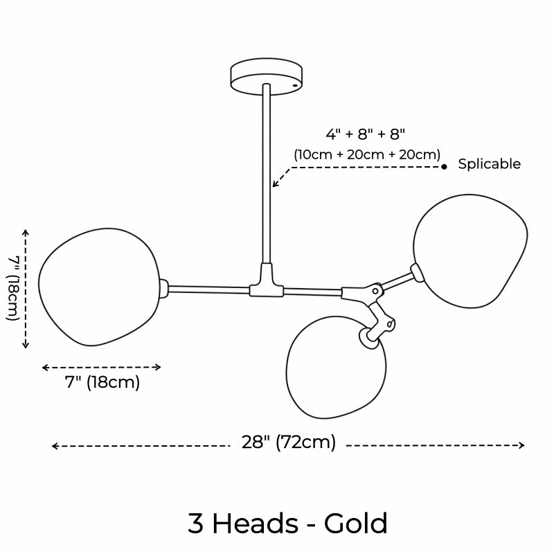 Branch Tambora Lava Chandelier