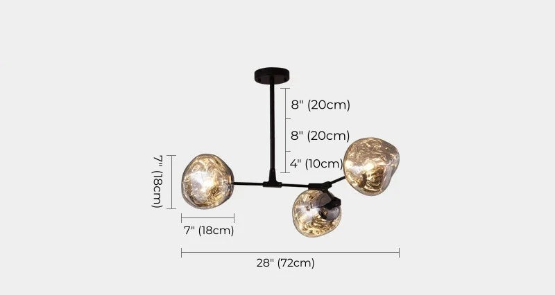 Branch Tambora Lava Chandelier