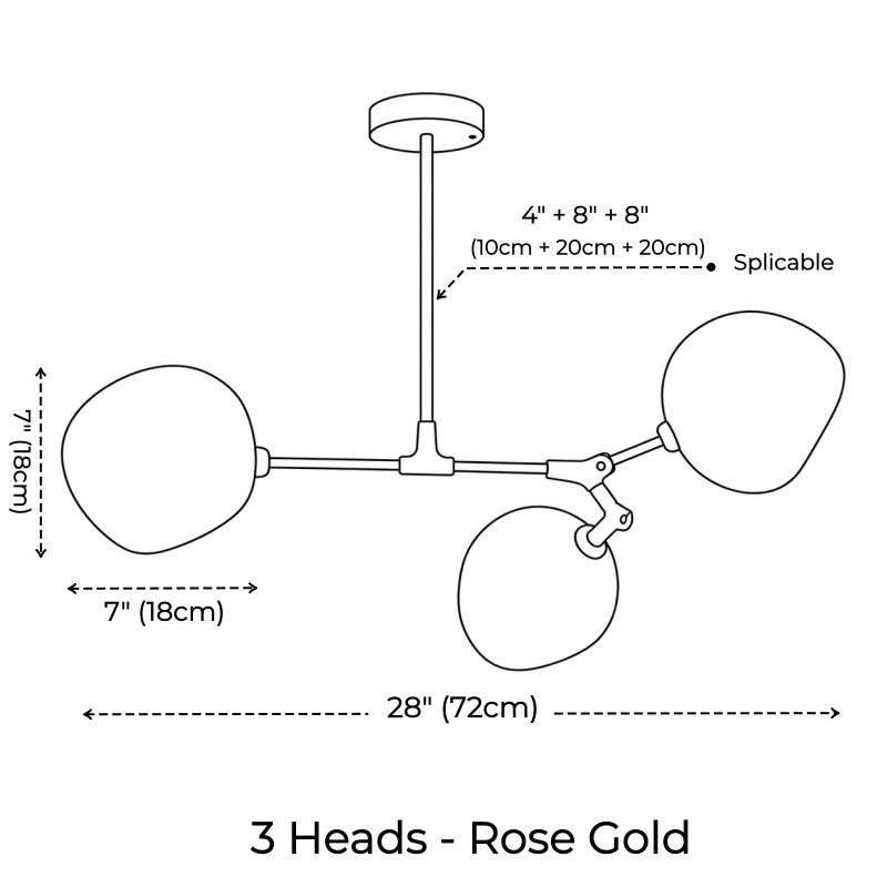 Branch Tambora Lava Chandelier