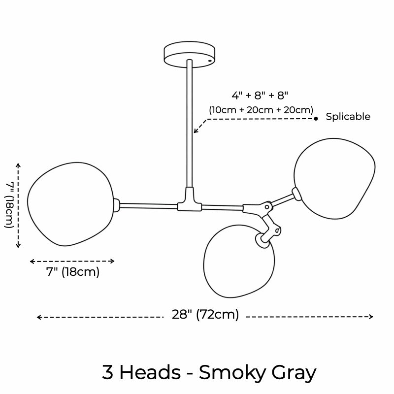 Branch Tambora Lava Chandelier