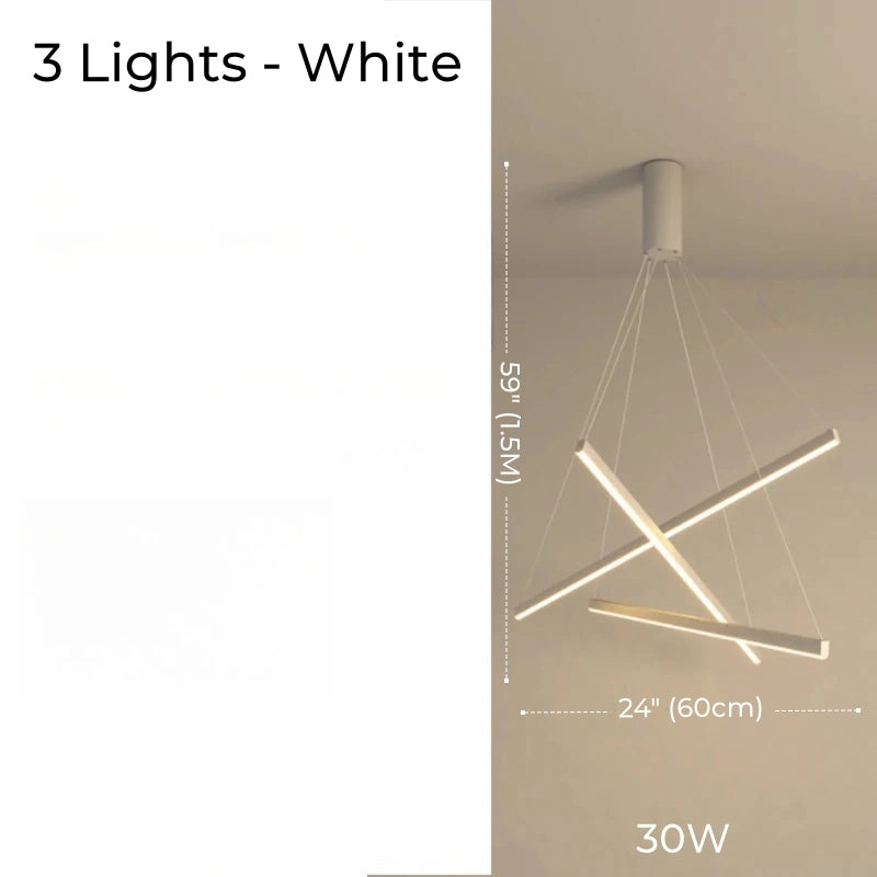 Hoell Geometry Layered Multi-Layers LED Chandelier, Black