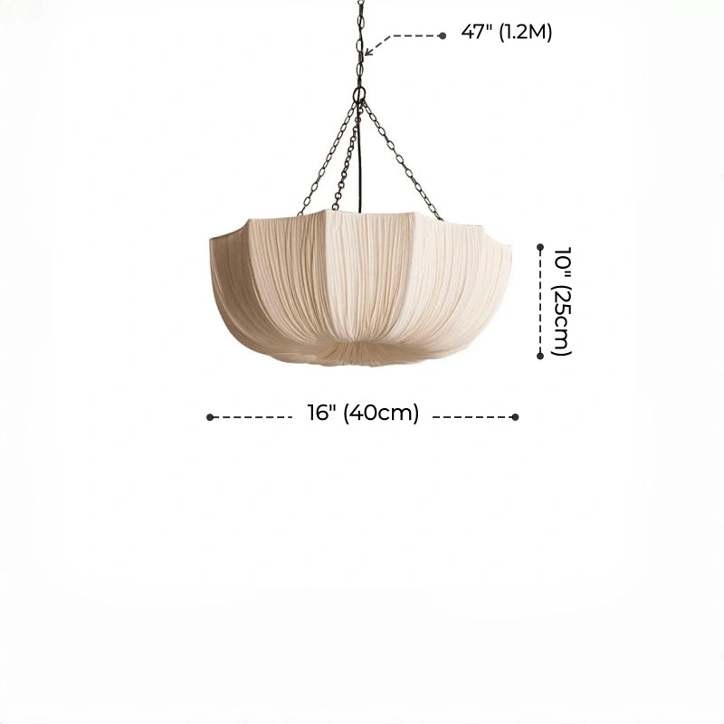 Aurelie Pleated Fabric Pendant Light