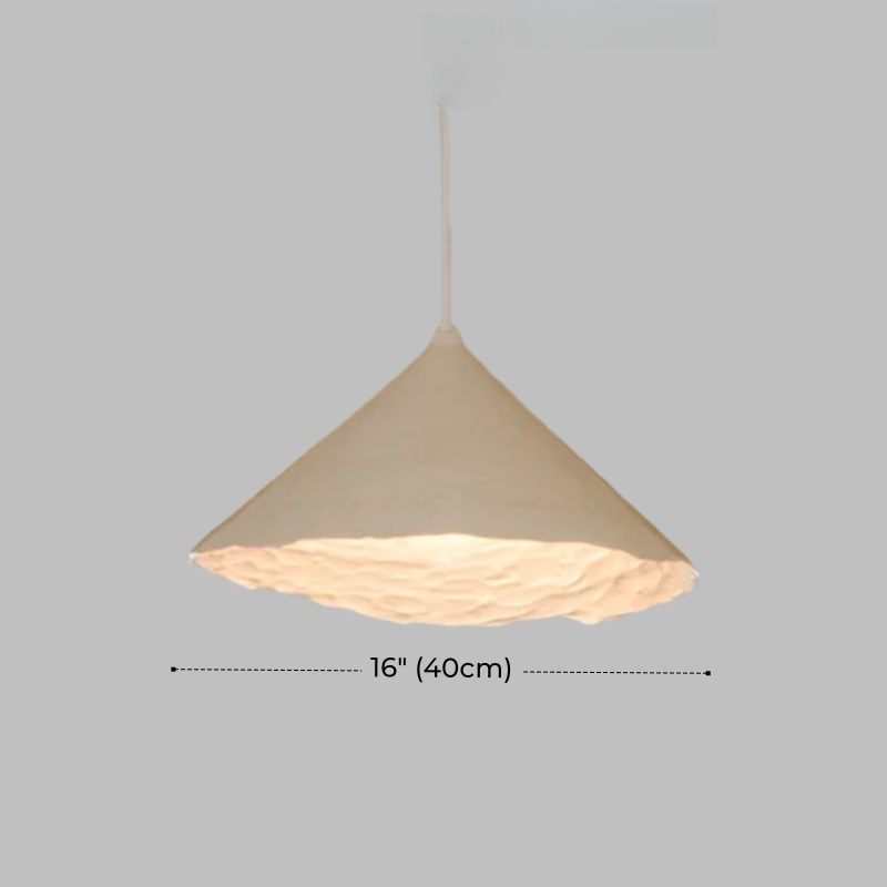 Rustic White Ceramic Pendant Light – Organic Modern Style
