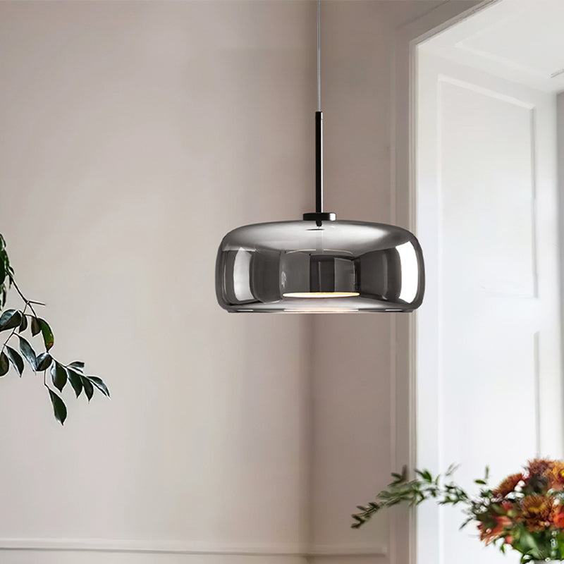 Nordic Designer Amber Glass LED Pendant light for Kitchen, Dimmable