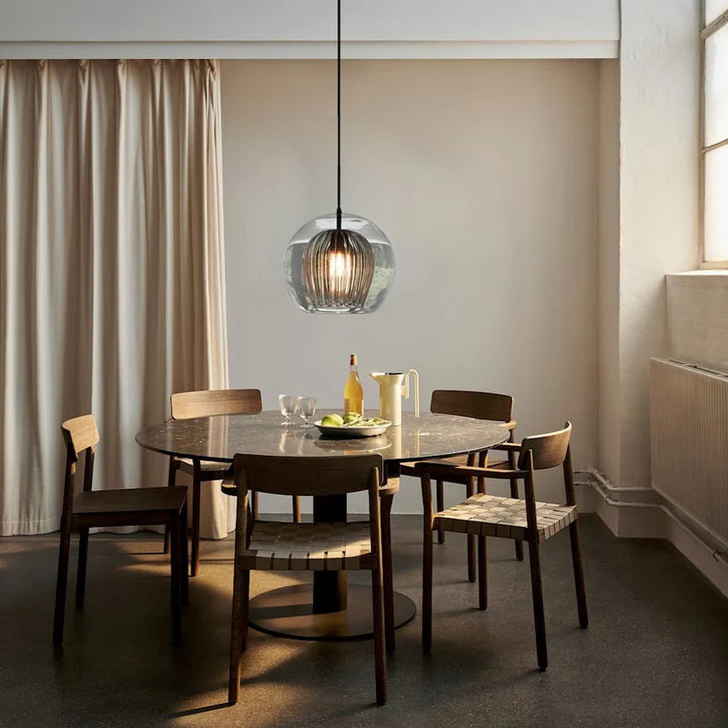 Double Glass Pendant Light Dome Amber Layered Glass Kitchen Island ...
