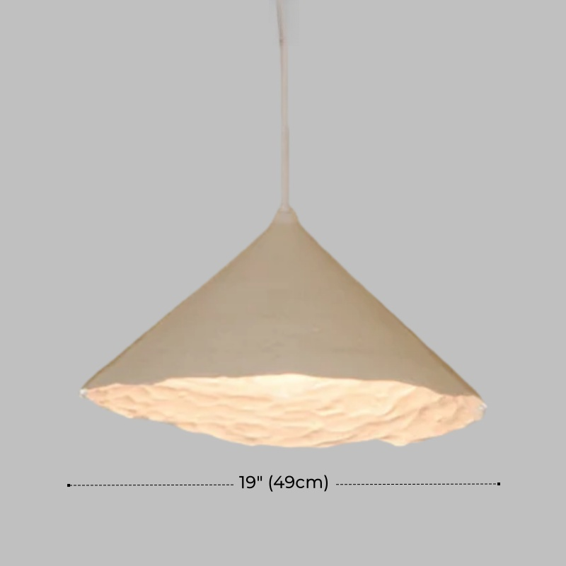 Rustic White Ceramic Pendant Light – Organic Modern Style