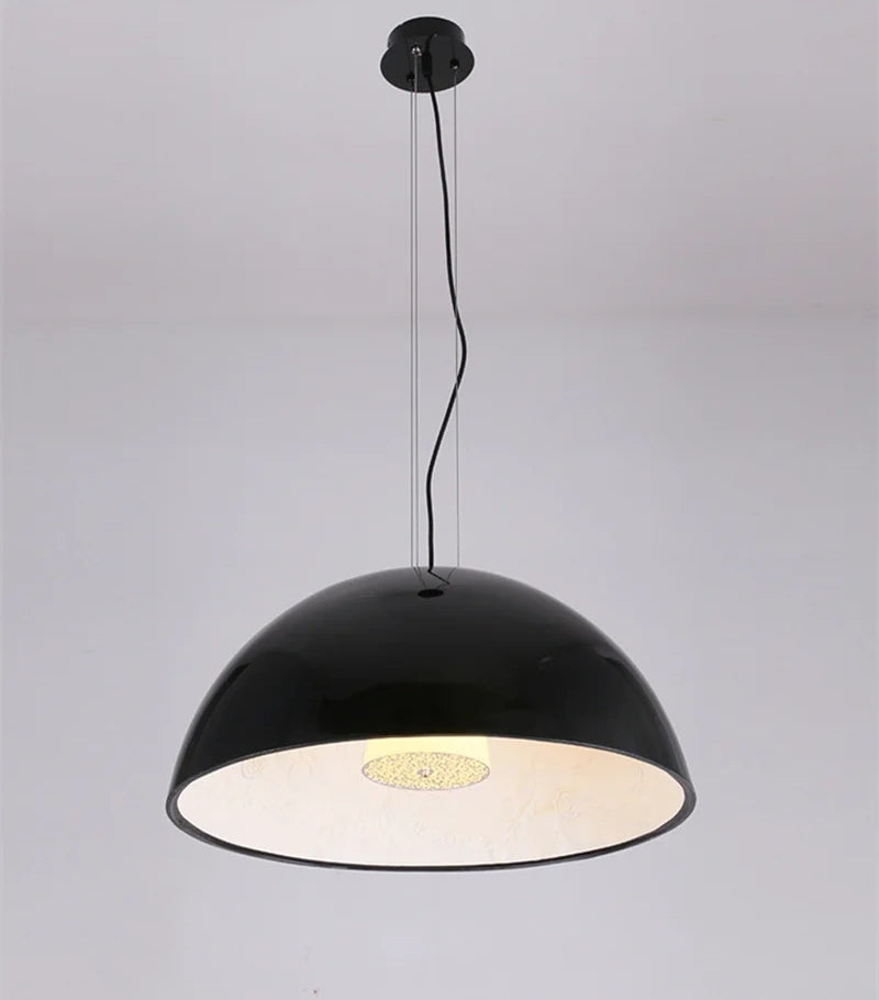 Resin Floral Relief Bloom Dome Pendant Light