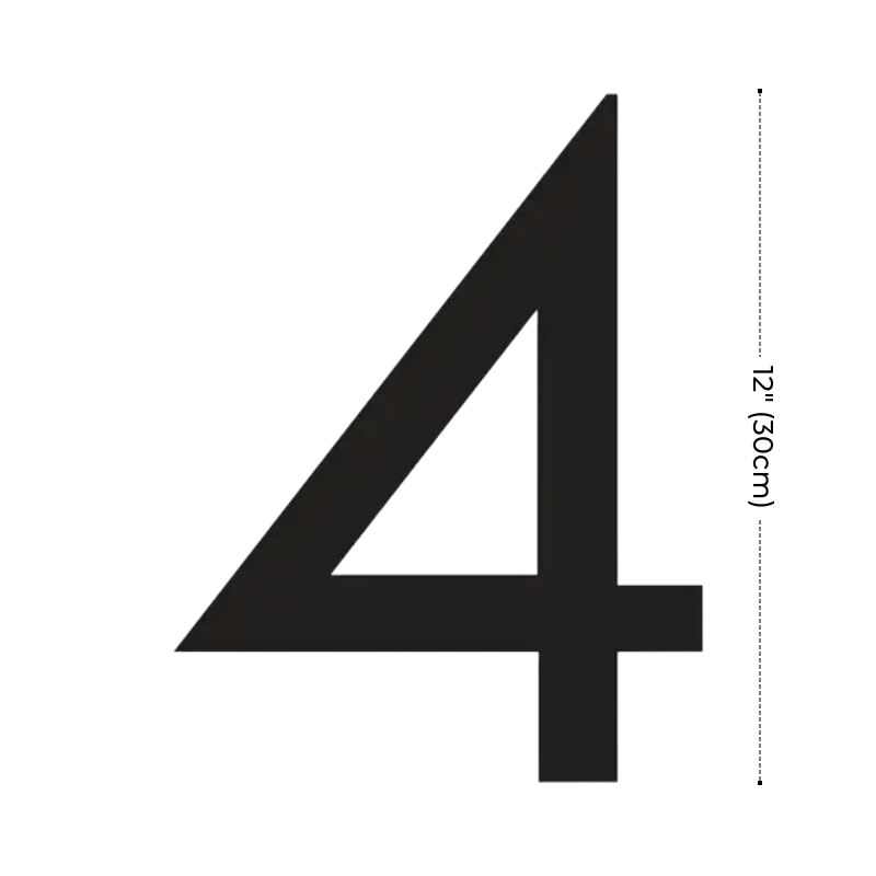 Modern Residential LED House Number Light, Outdoor & Waterproof