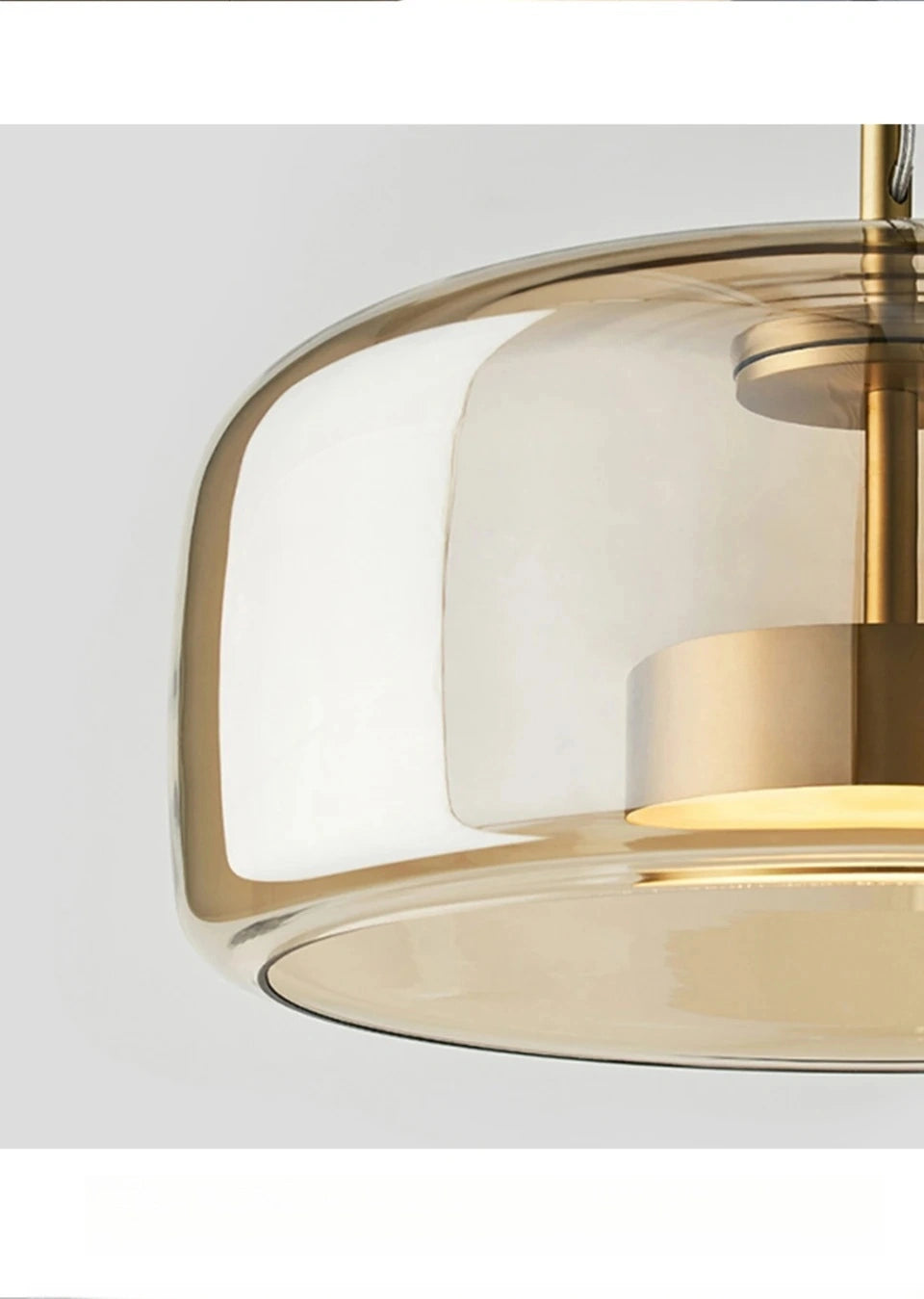 Nordic Designer Amber Glass LED Pendant light for Kitchen