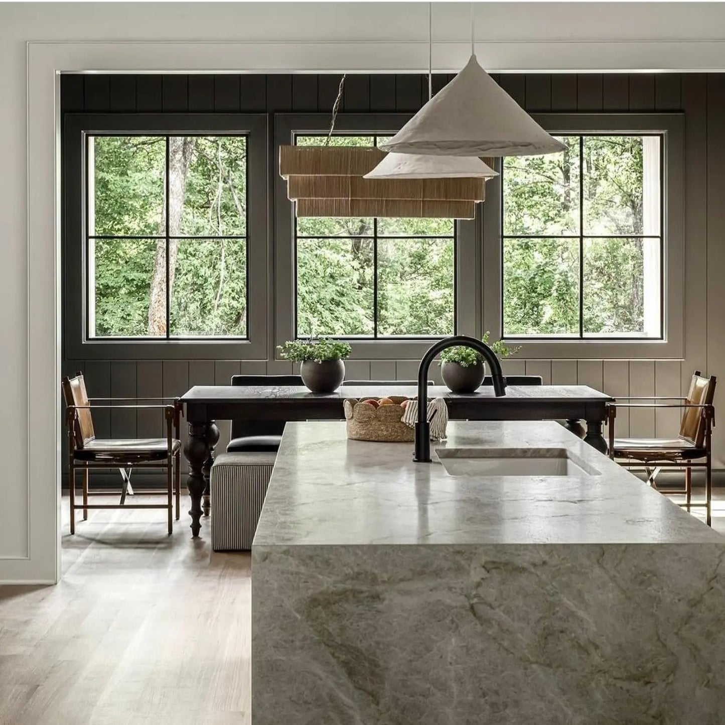 Rustic White Ceramic Pendant Light – Organic Modern Style