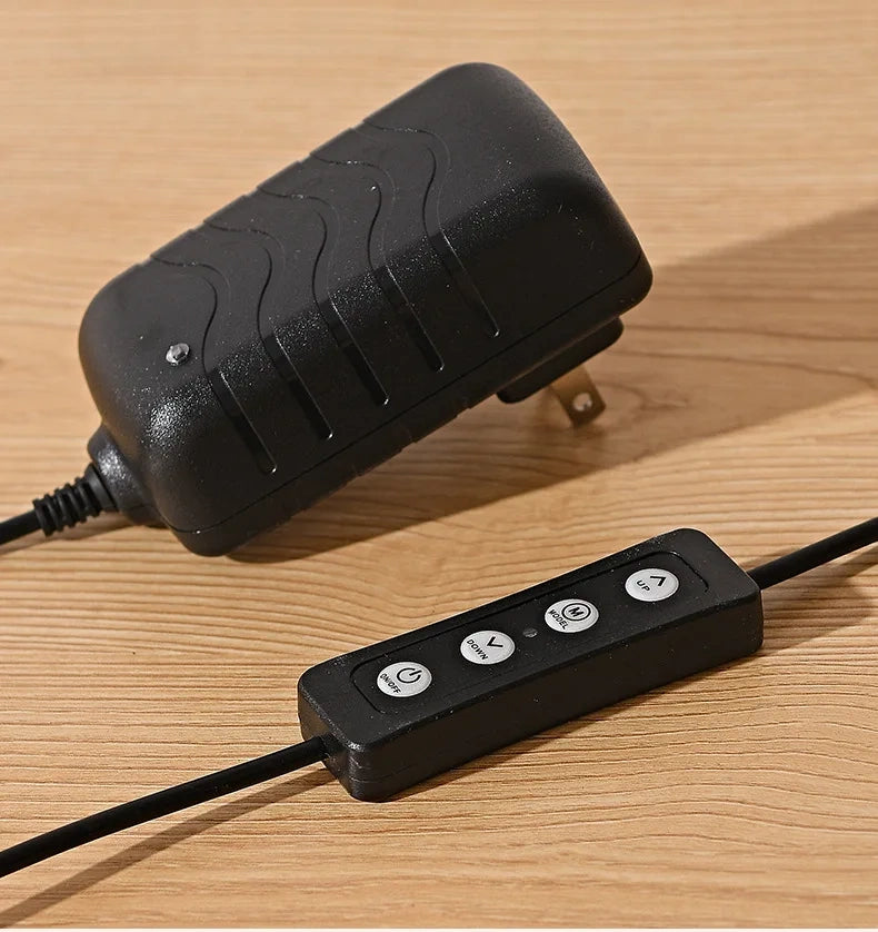 Japanese Zen Wood and Glass Table Lamp