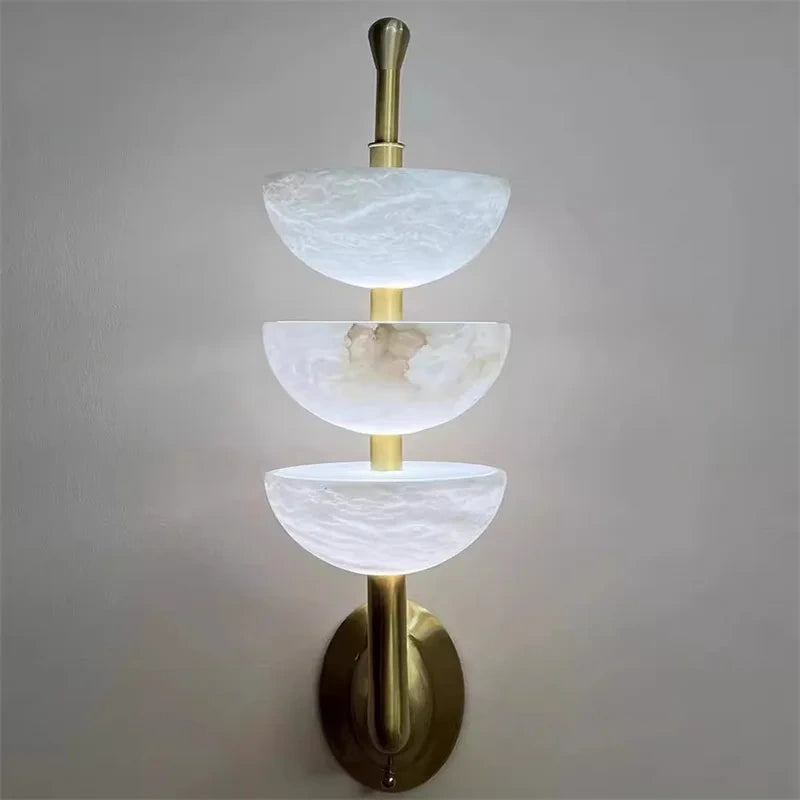 Solenne Triple Alabaster Wall Sconce