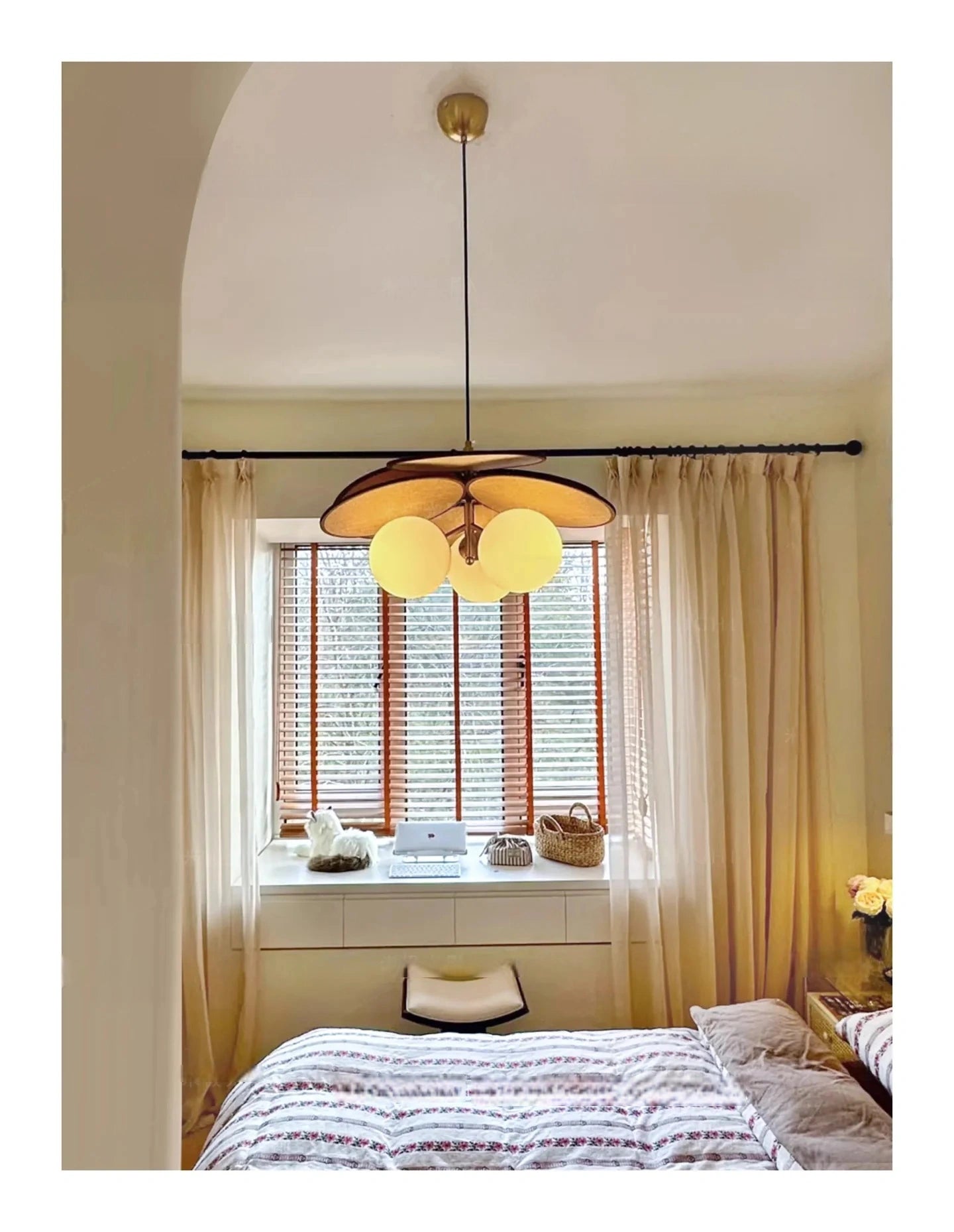 Rattan Globe Pendant Light