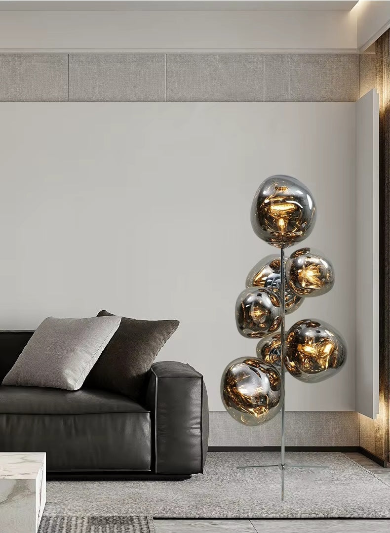 Tambora Lava Floor Lamp with Low-Profile Tripod Base