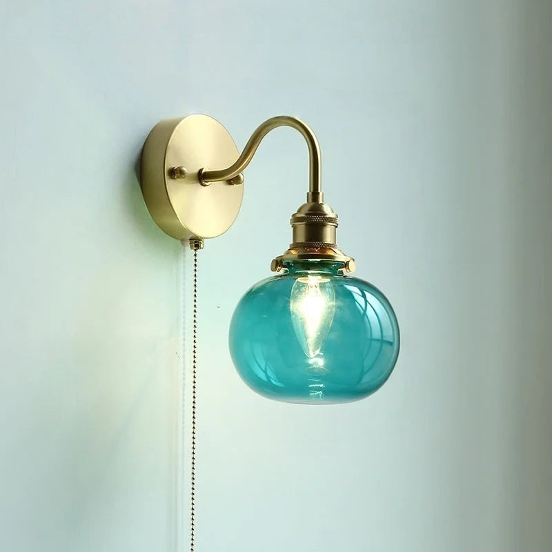 Evelyn Glass Globe Wall Sconce & Ceiling Light