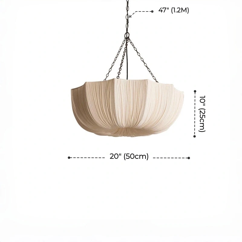Aurelie Pleated Fabric Pendant Light