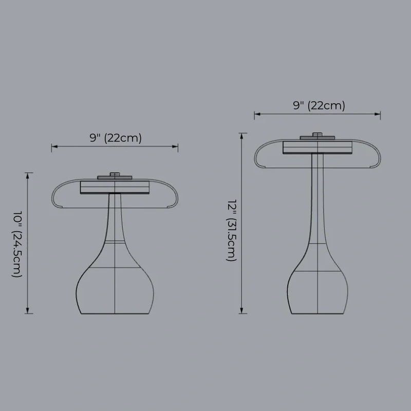 Japanese Zen Wood and Glass Table Lamp