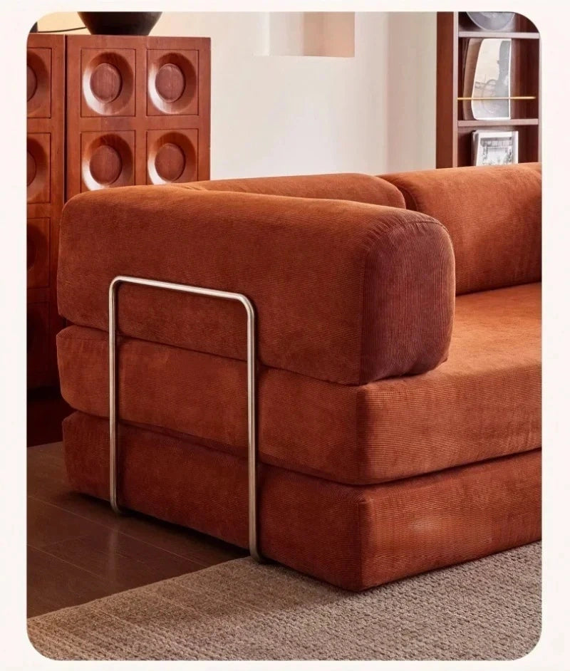 Foldable Corduroy Sofa Bed – Modern Minimalist Living Room Seating for Small Spaces