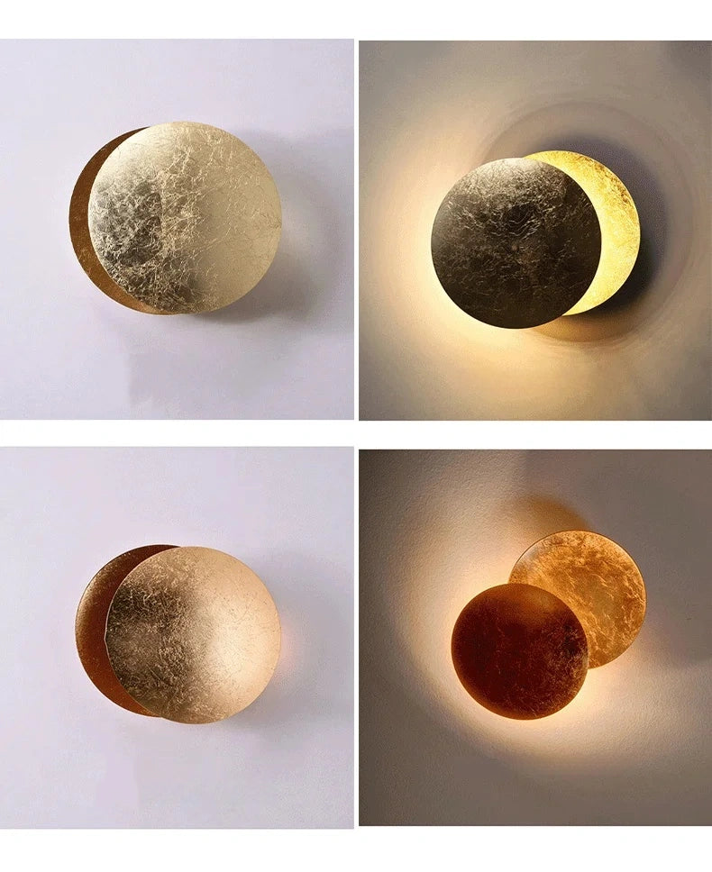 Moon Phase Metal Wall Lamp