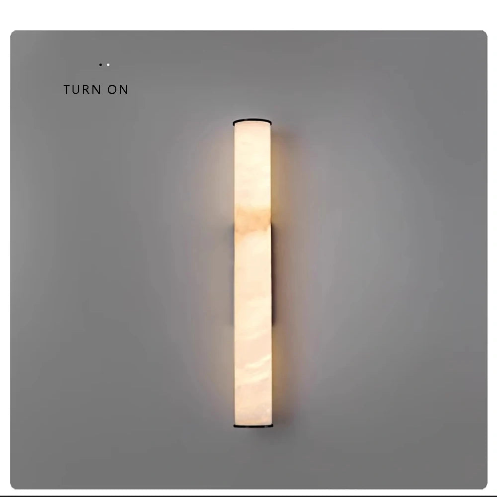 Daphne Laurel Tube Alabaster Wall Sconce
