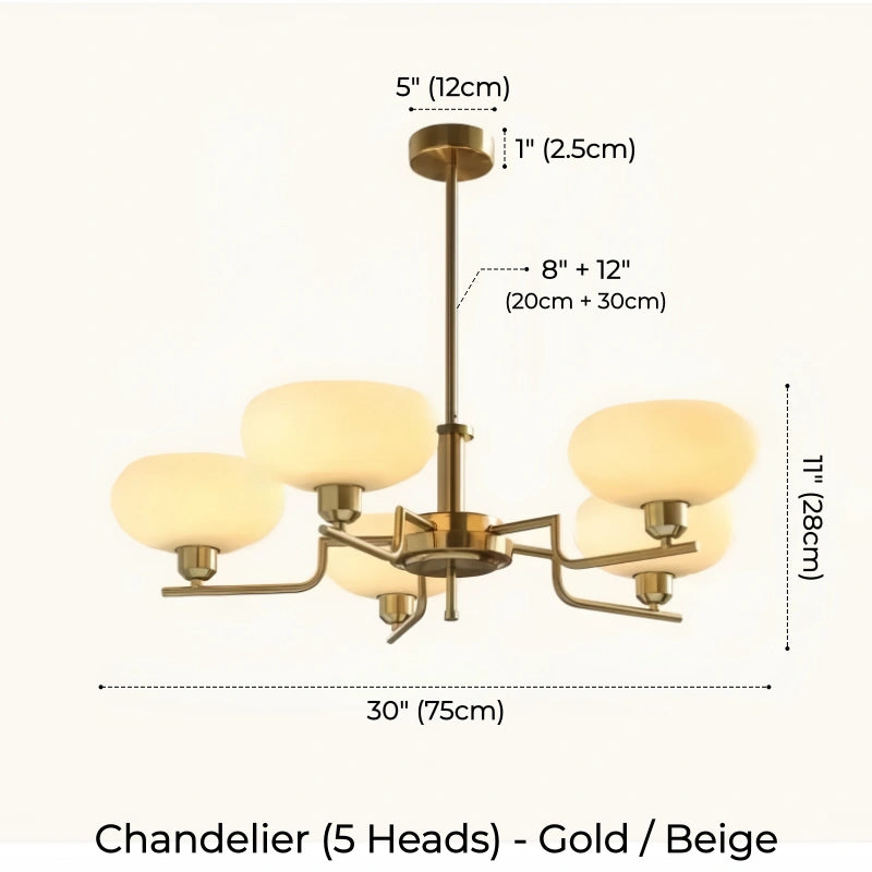Oria Bauhaus Glass Chandelier & Wall Sconce