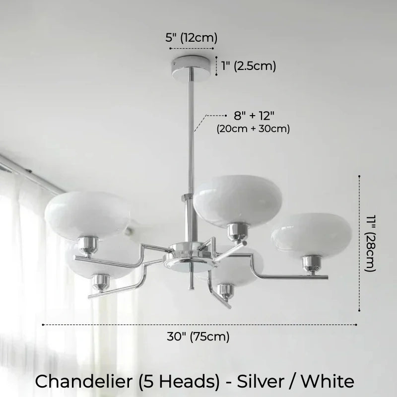 Oria Bauhaus Glass Chandelier & Wall Sconce