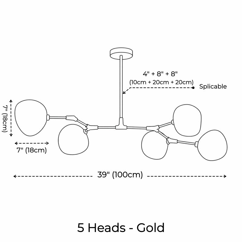 Branch Tambora Lava Chandelier