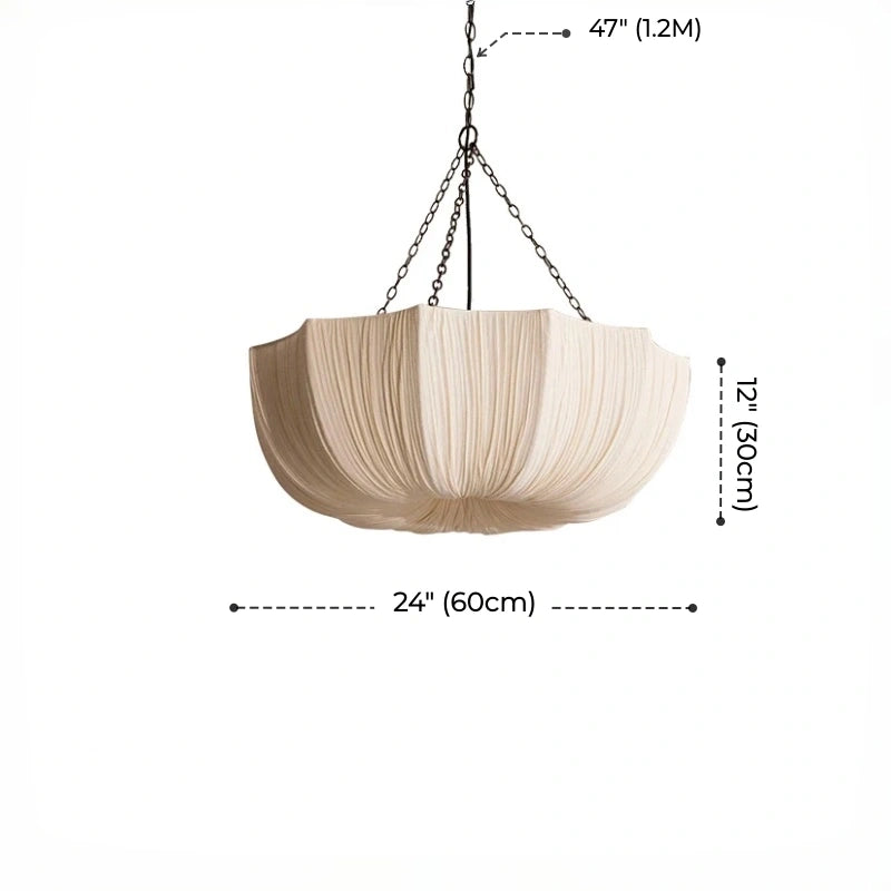 Aurelie Pleated Fabric Pendant Light