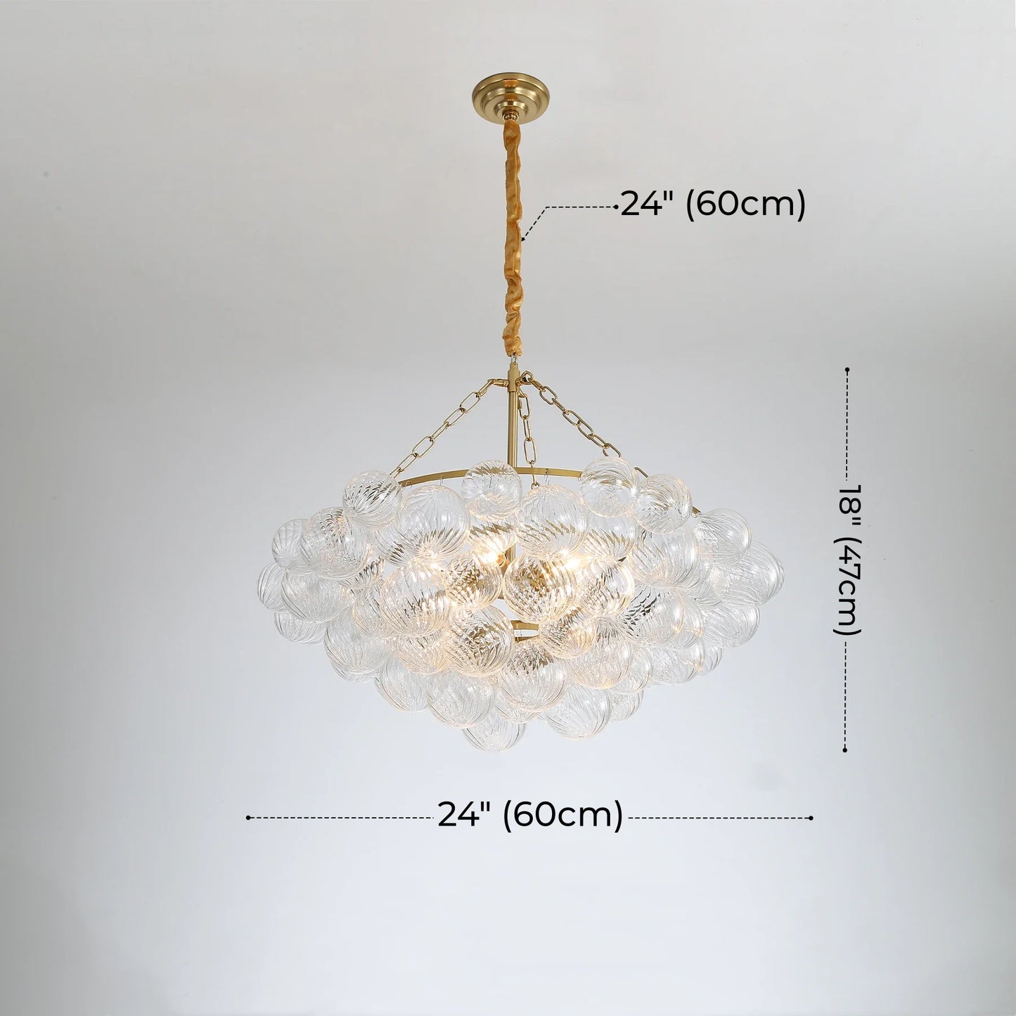 Colette Floating Bubbles 4-Tier Glass Chandelier
