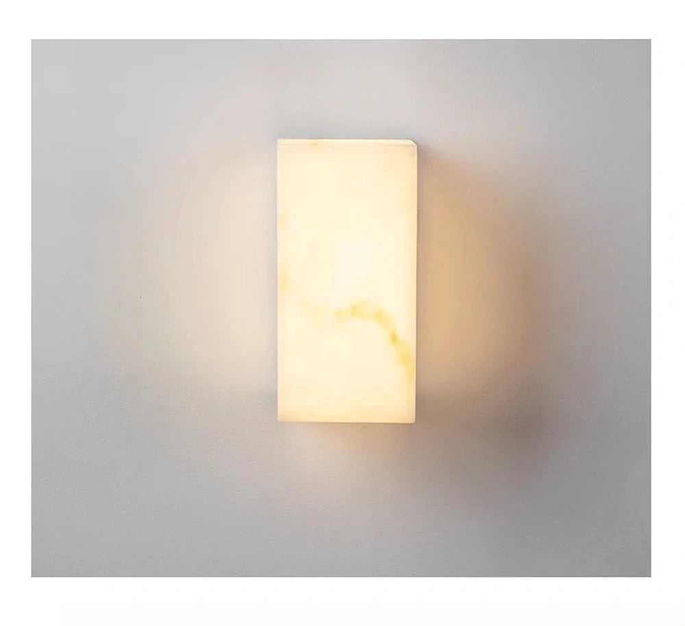 Outdoor Alabaster LED Wall Sconce, Waterproof