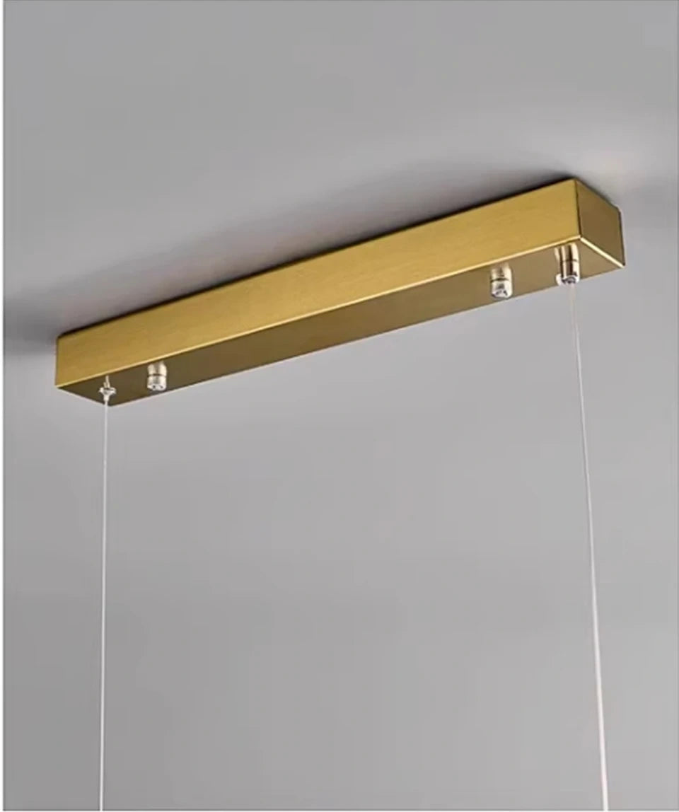 Luxury Alabaster Linear LED Pendant Light, Minimalist