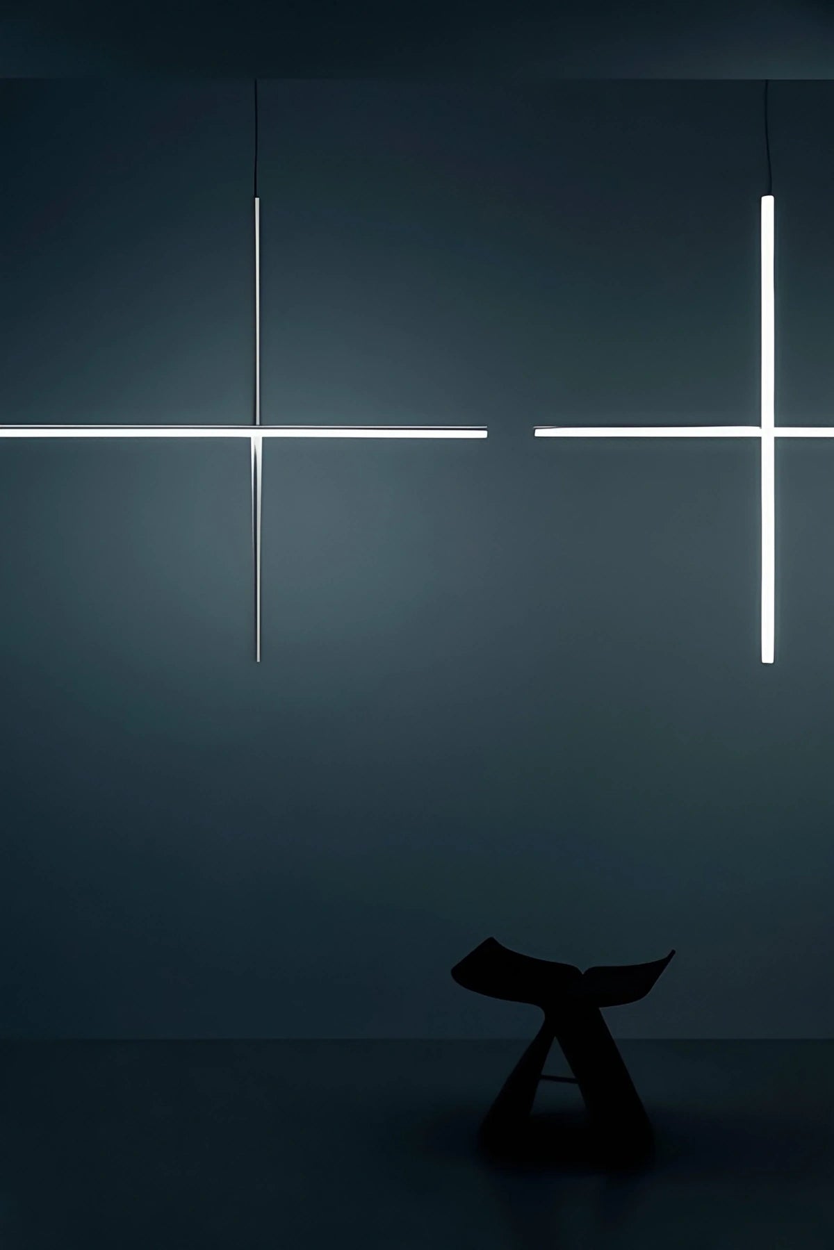 Minimalist Modular Aluminum Tube LED Chandelier