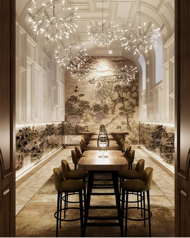 Heracleum Rose Gold Branch Chandelier