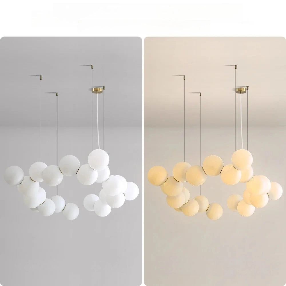Cloud Linked Bubble Chain Pendant Light