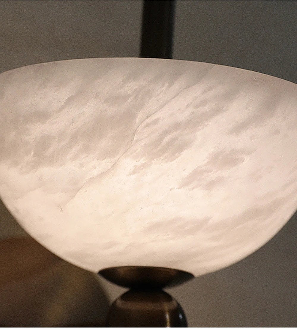 Celeste Double Dome Alabaster Pendant Light