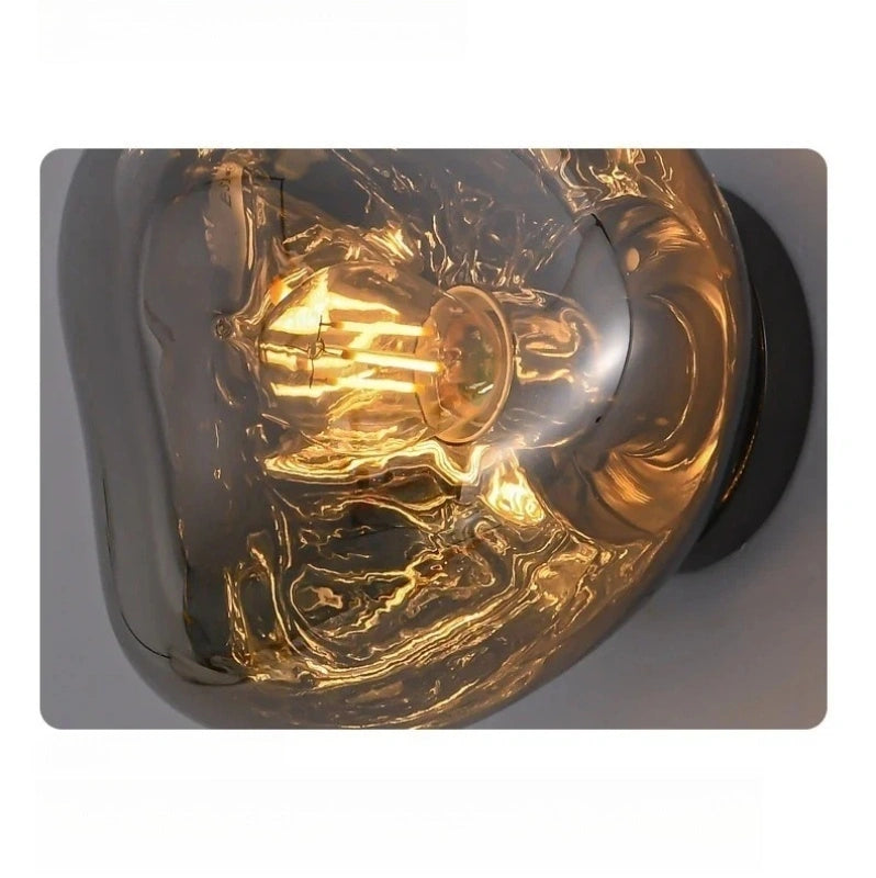 Tambora Lava Wall Sconce, Bulb Version