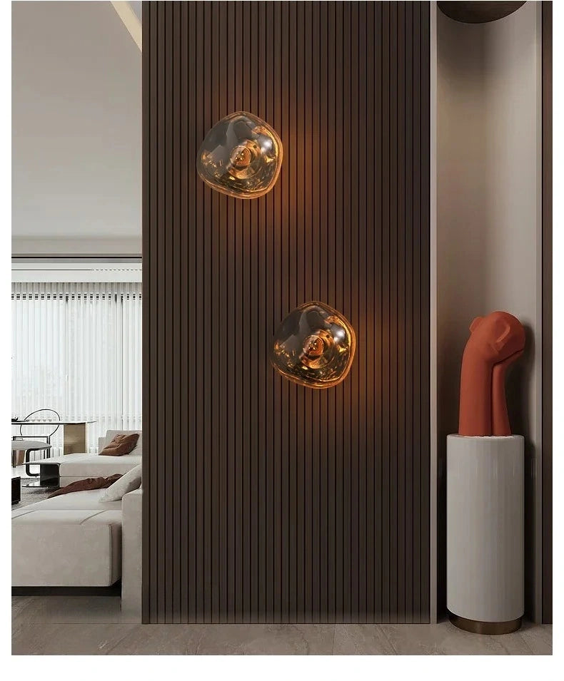 Tambora Lava Wall Sconce, Bulb Version