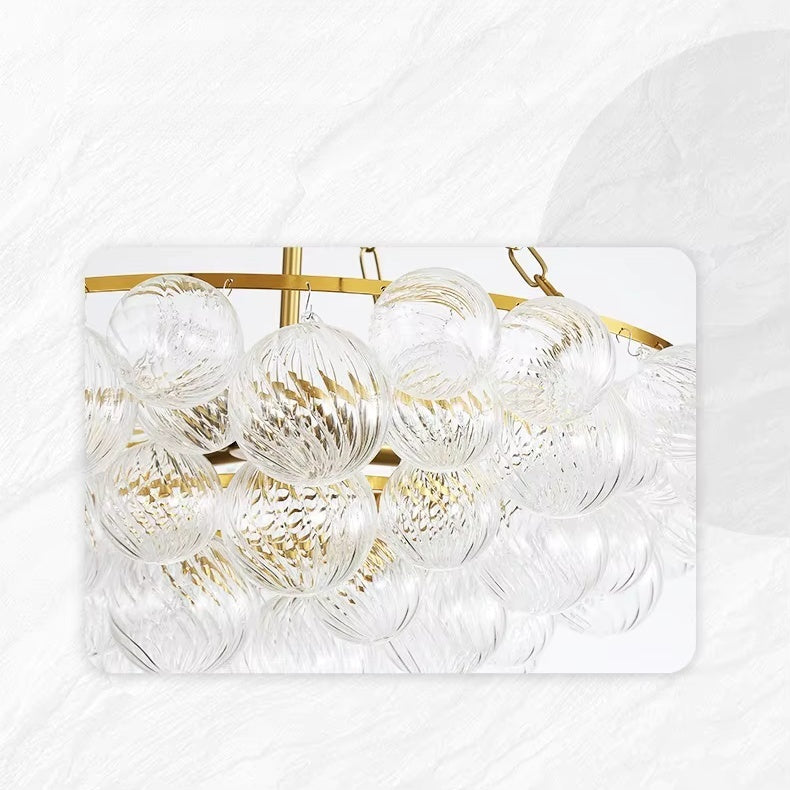 Colette Floating Bubbles 4-Tier Glass Chandelier