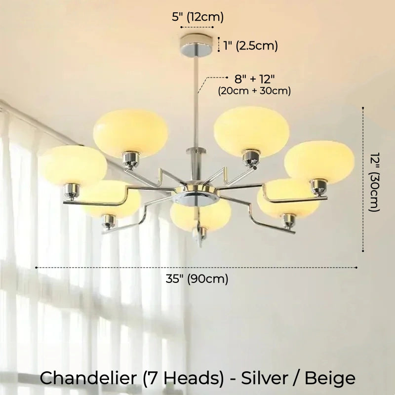 Oria Bauhaus Glass Chandelier & Wall Sconce