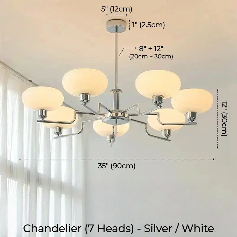 Oria Bauhaus Glass Chandelier & Wall Sconce