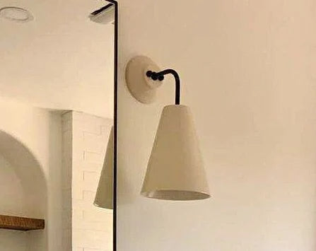 Rustic White Bathroom Wall Sconce