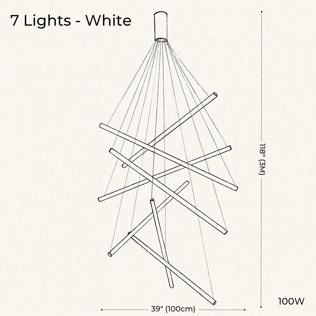 Hoell Geometry Layered Multi-Layers LED Chandelier, Black
