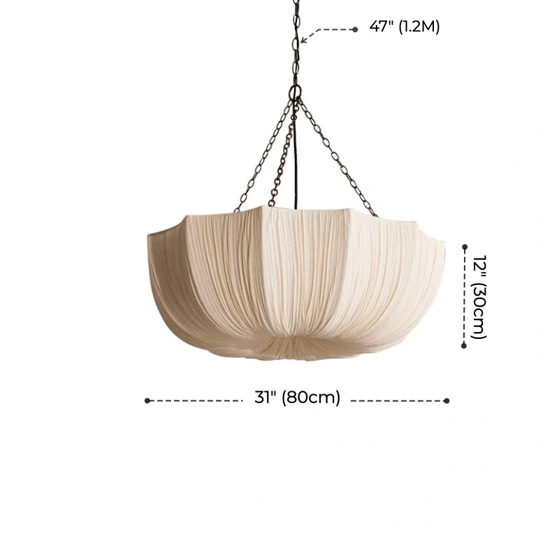 Aurelie Pleated Fabric Pendant Light