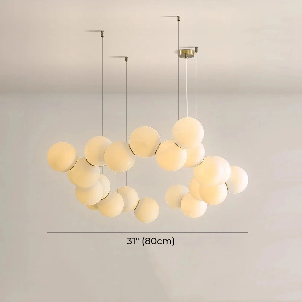 Cloud Linked Bubble Chain Pendant Light