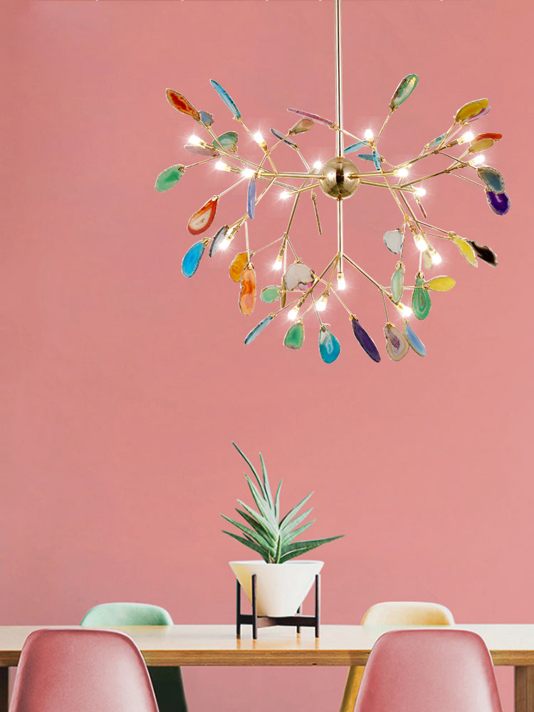 Heracleum Colorful Agate Branch Chandelier